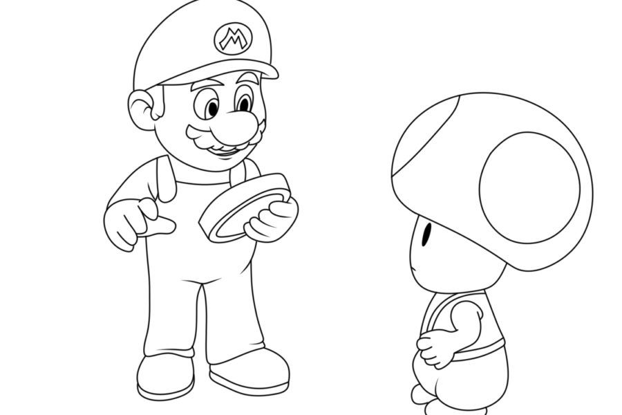 Dibujos para colorear e imprimir Super Mario Bros