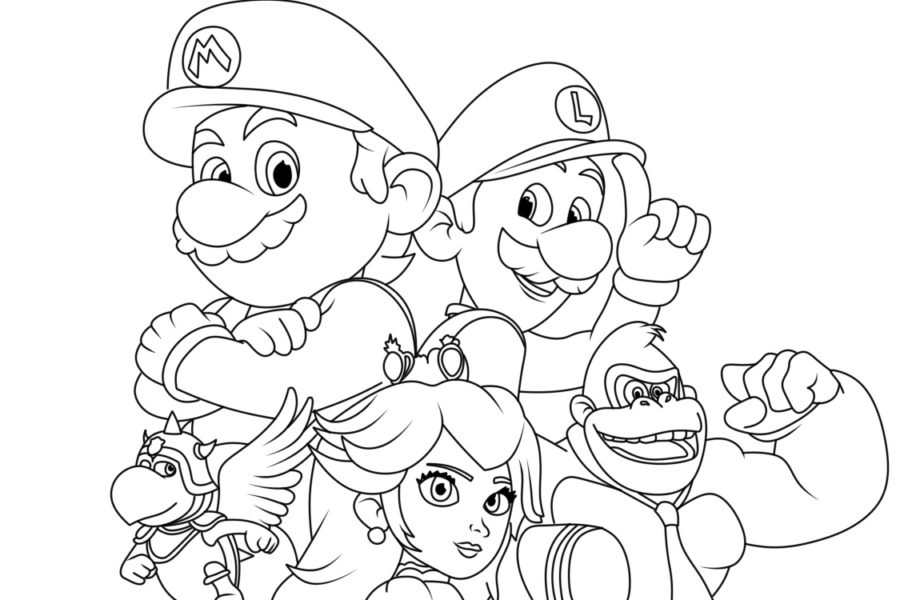 Dibujos para colorear e imprimir Super Mario Bros