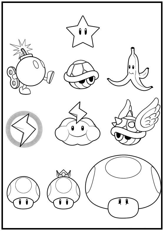 Dibujos para colorear e imprimir Super Mario Bros