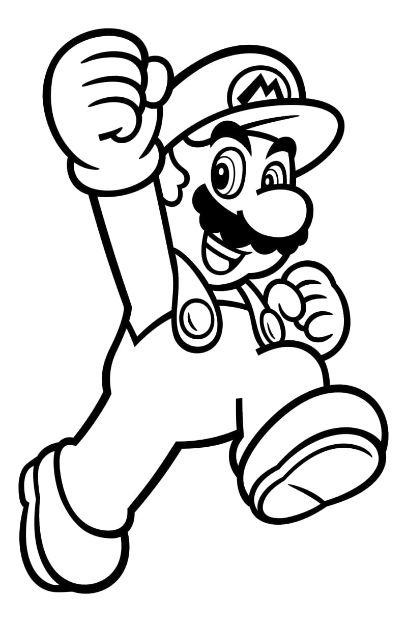 Dibujos para colorear e imprimir Super Mario Bros