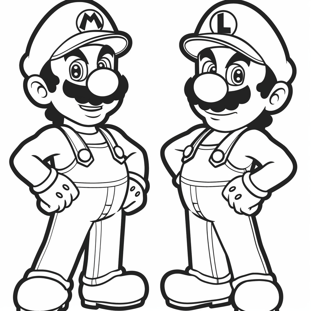 Dibujos para colorear e imprimir Super Mario Bros