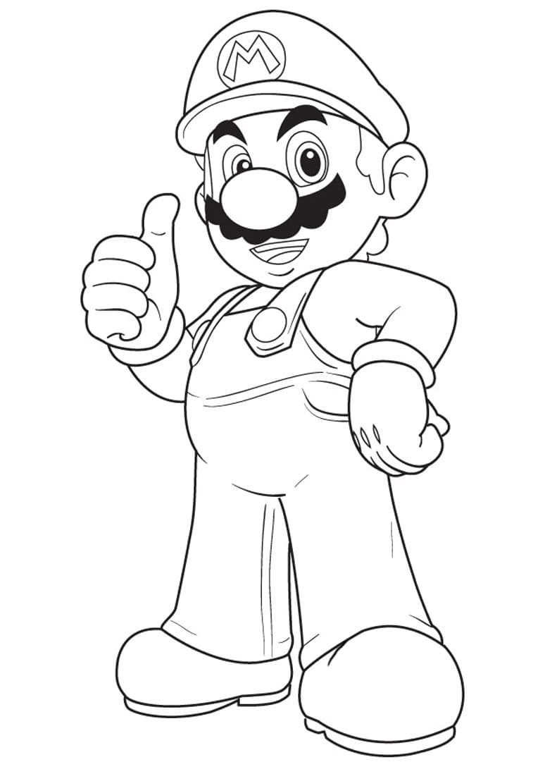 Dibujos para colorear e imprimir Super Mario Bros