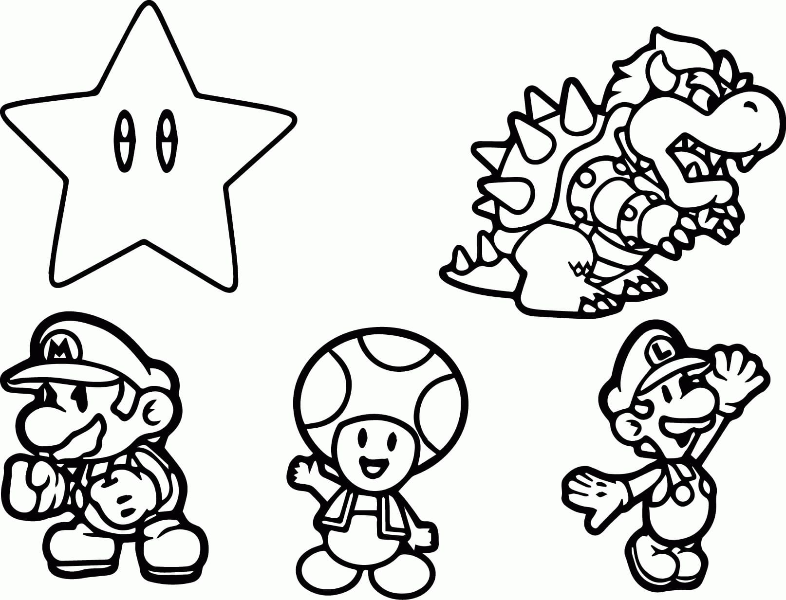 Dibujos para colorear e imprimir Super Mario Bros