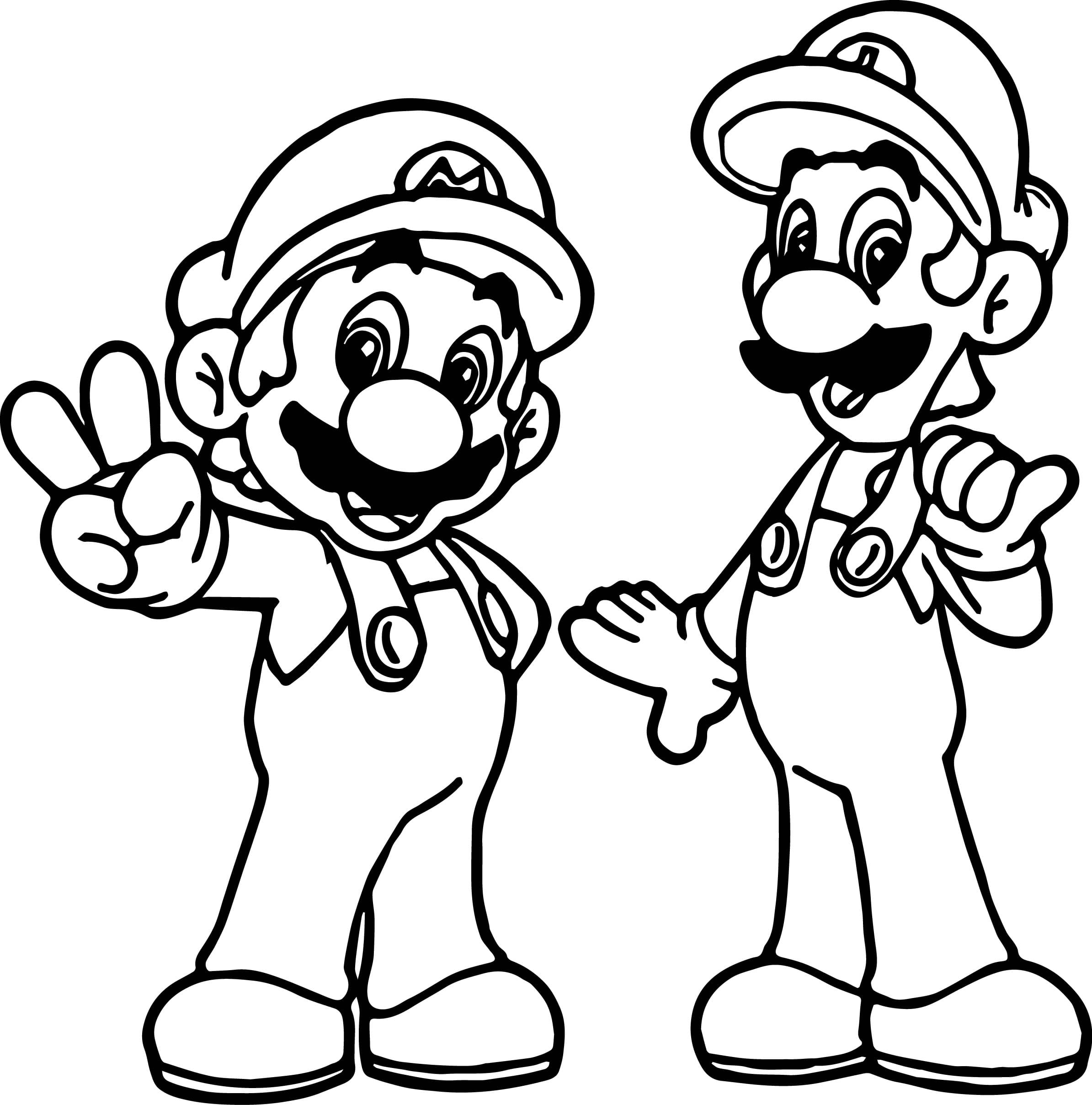 Dibujos para colorear e imprimir Super Mario Bros