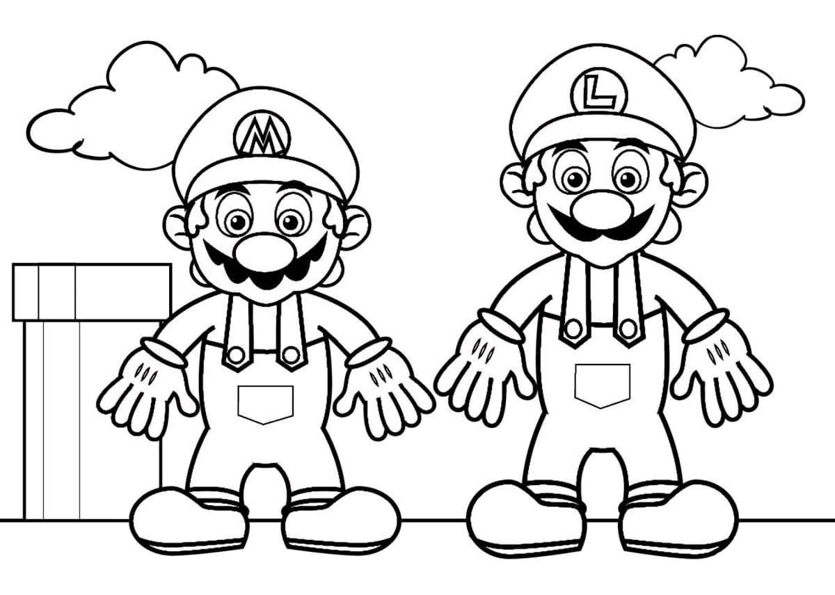 Dibujos para colorear e imprimir Super Mario Bros