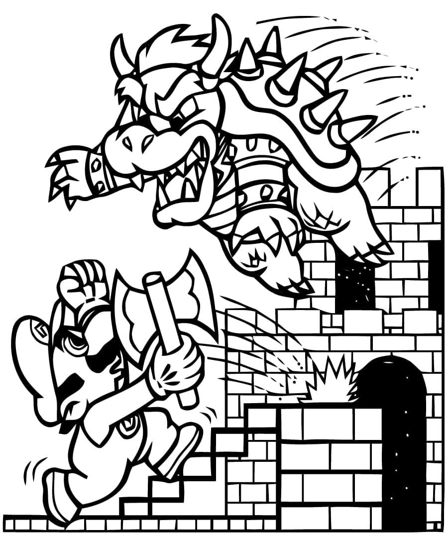 Dibujos para colorear e imprimir Super Mario Bros