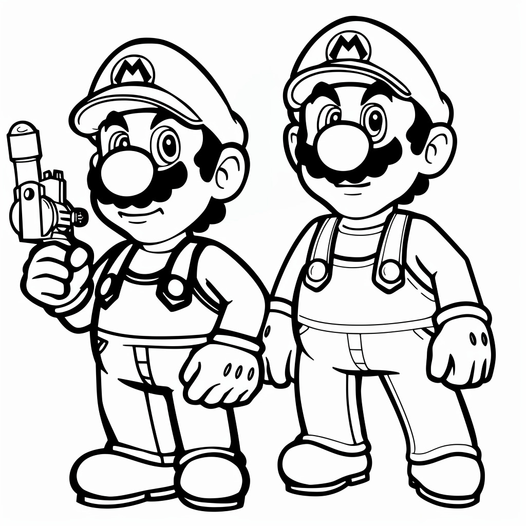 Dibujos para colorear e imprimir Super Mario Bros