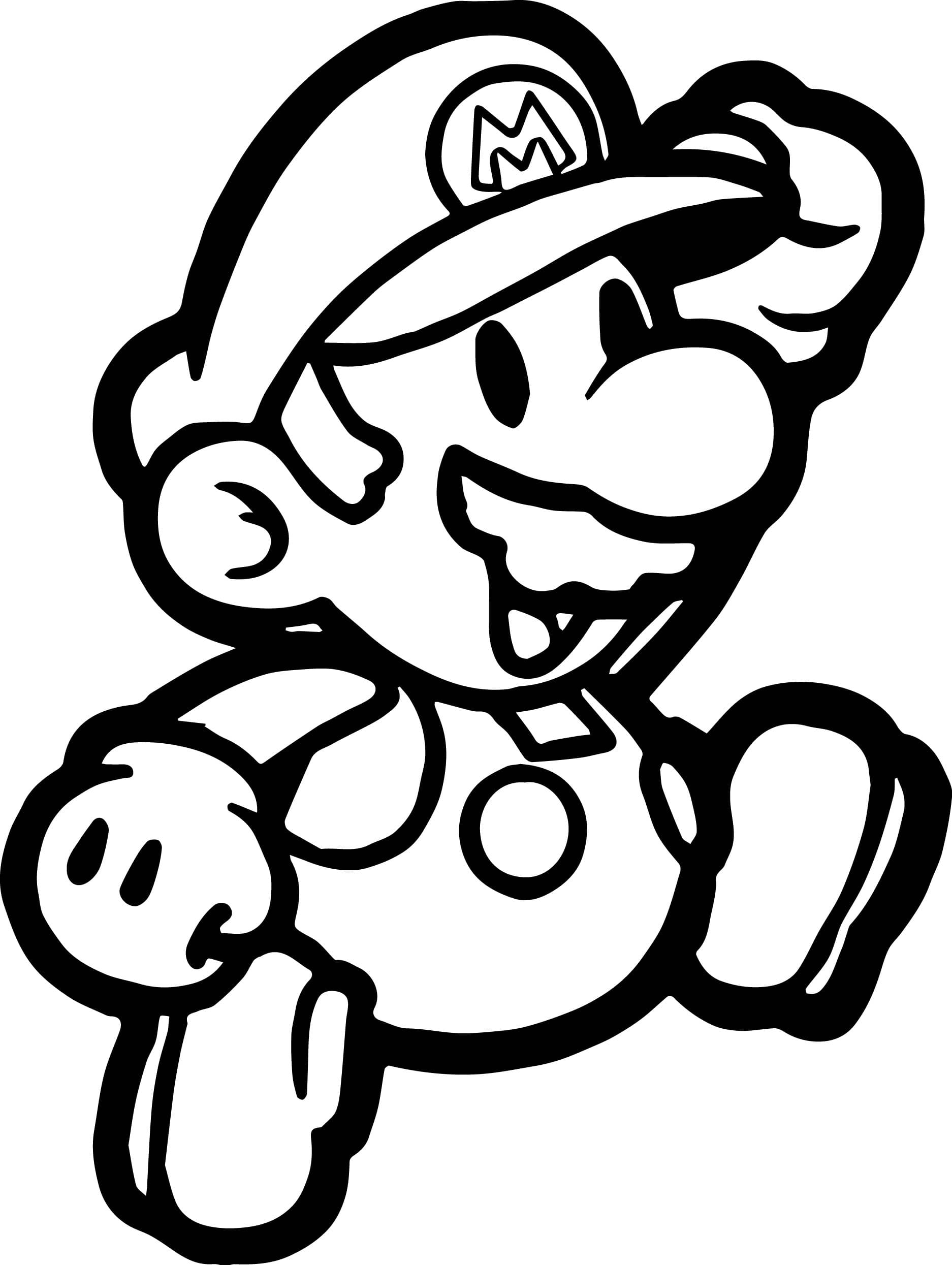 Dibujos para colorear e imprimir Super Mario Bros