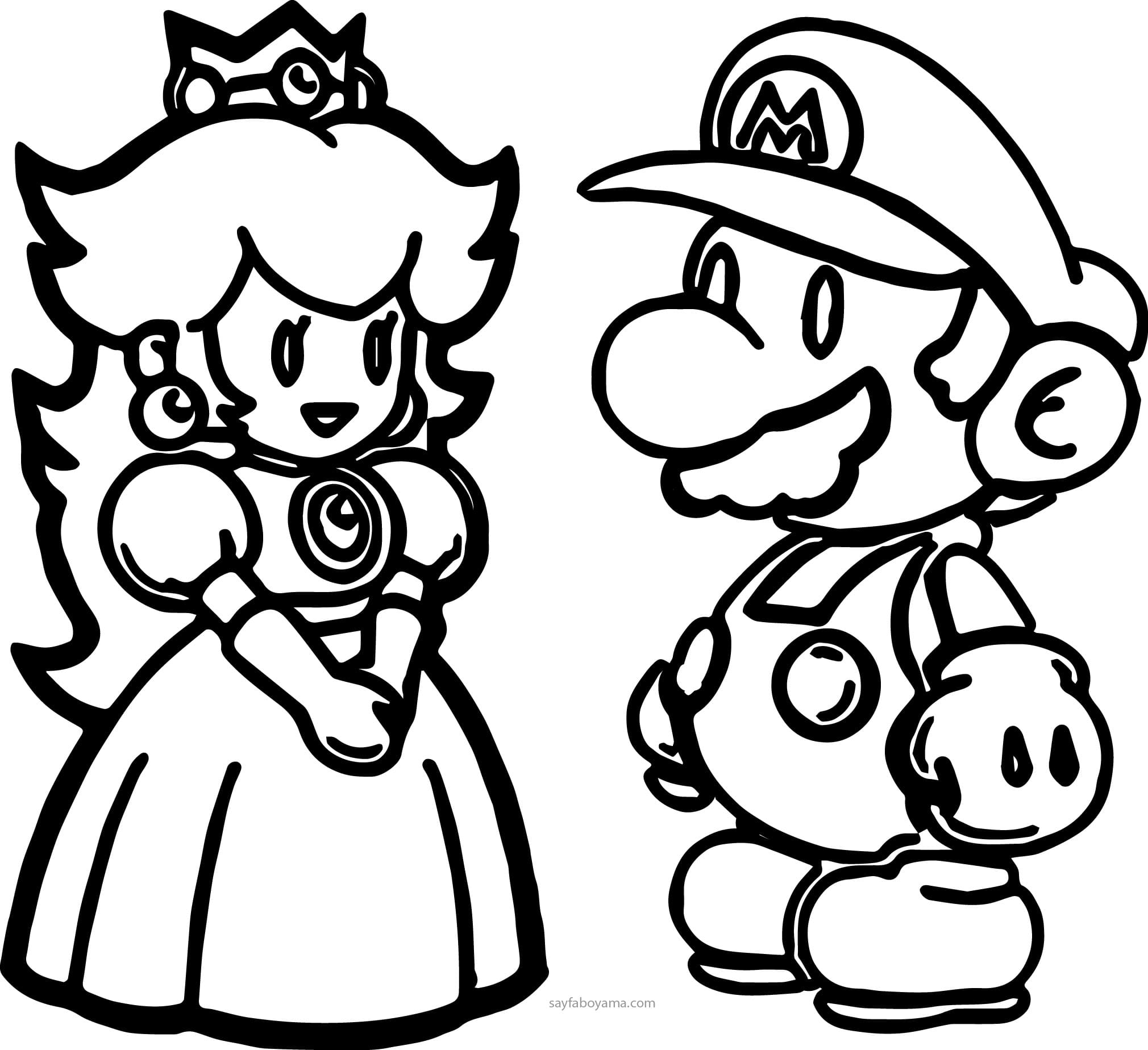 Dibujos para colorear e imprimir Super Mario Bros