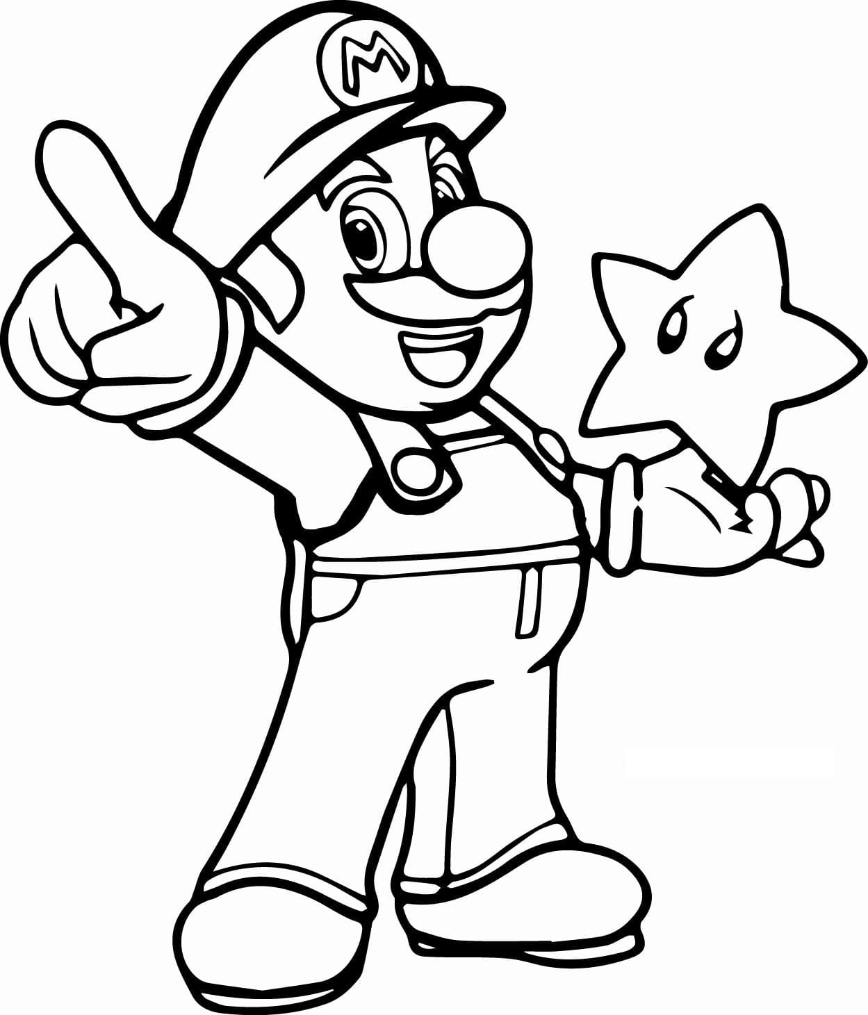 Dibujos para colorear e imprimir Super Mario Bros