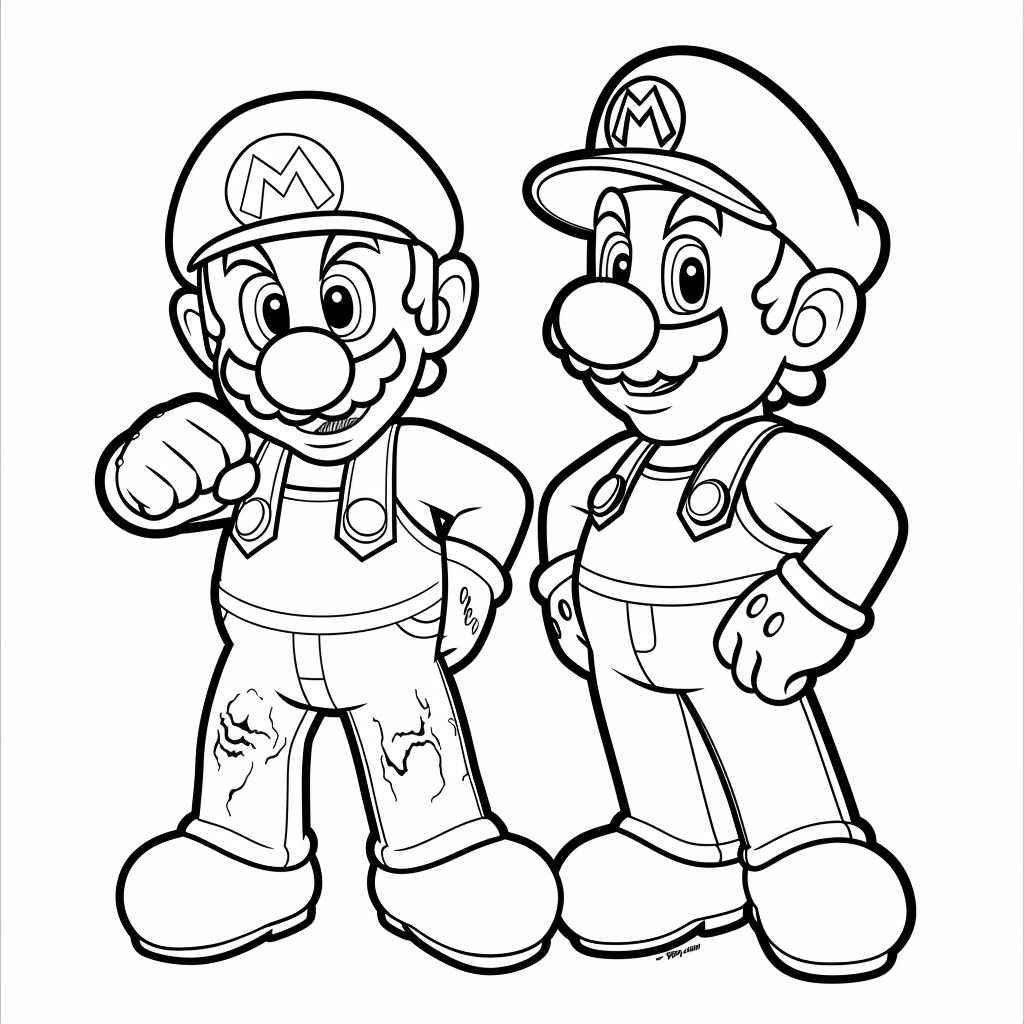 Dibujos para colorear e imprimir Super Mario Bros