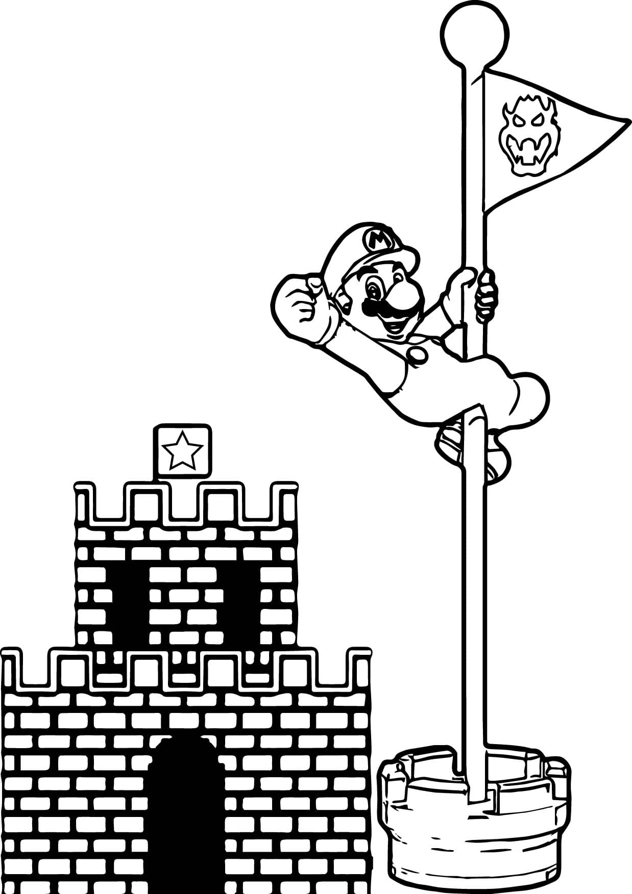 Dibujos para colorear e imprimir Super Mario Bros