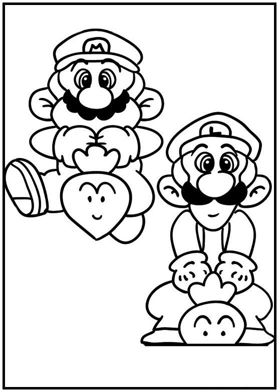 Dibujos para colorear e imprimir Super Mario Bros