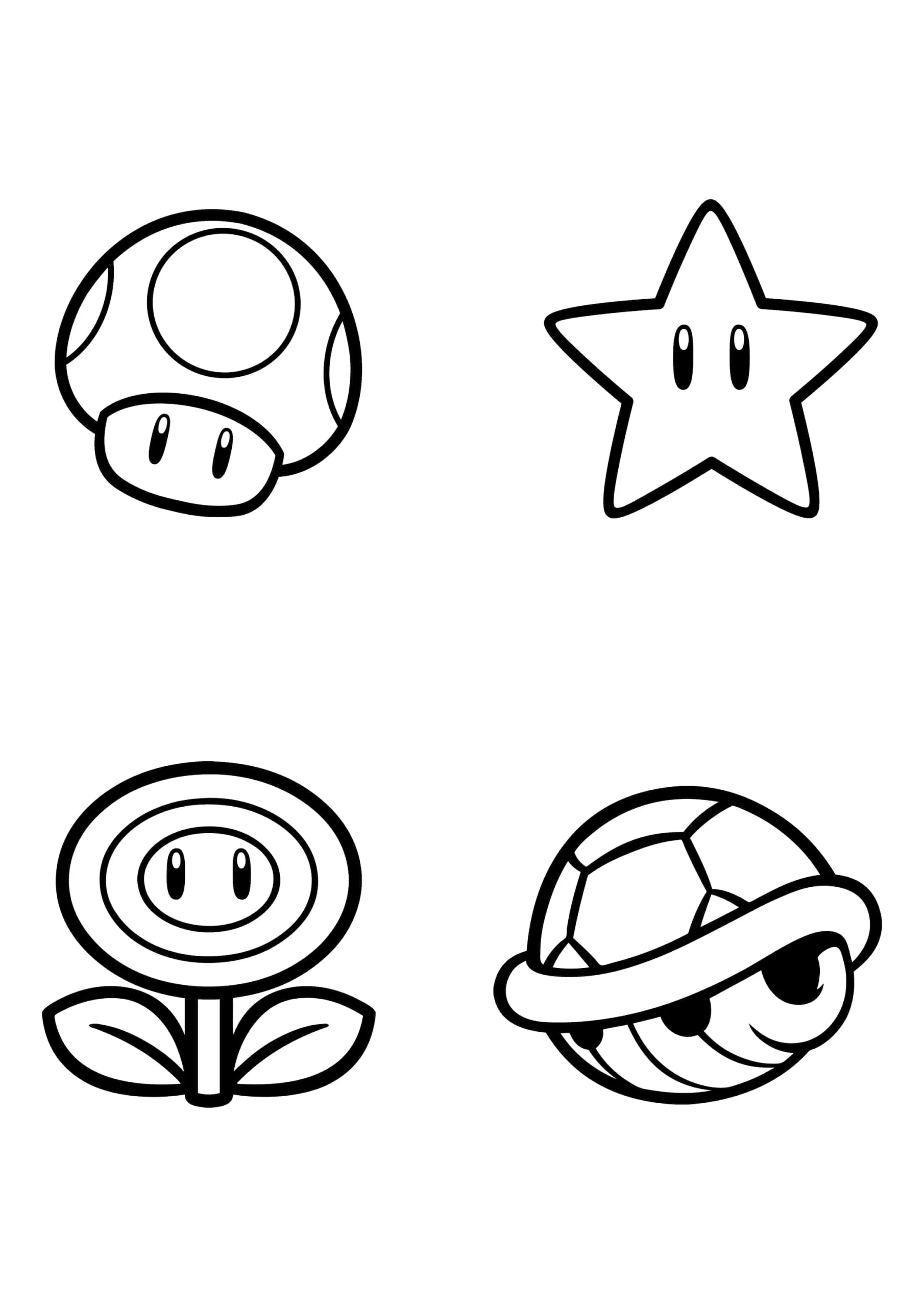 Dibujos para colorear e imprimir Super Mario Bros