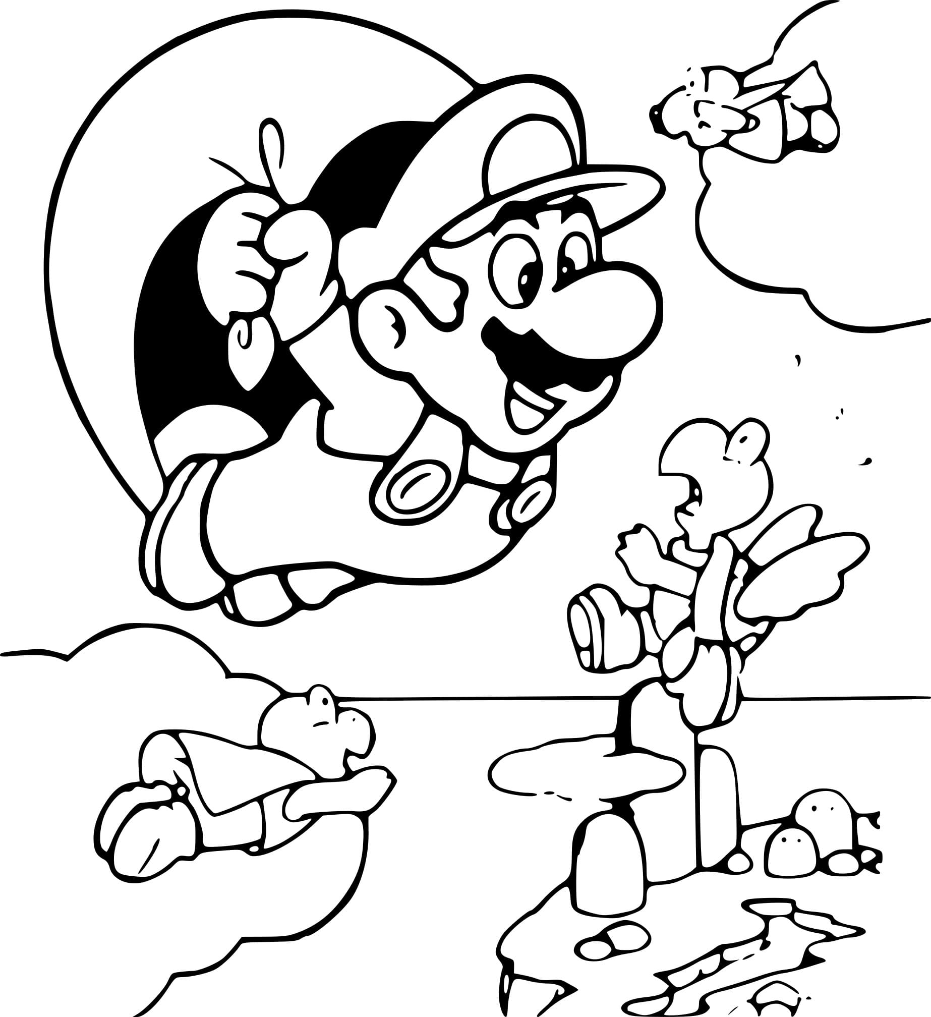 Dibujos para colorear e imprimir Super Mario Bros