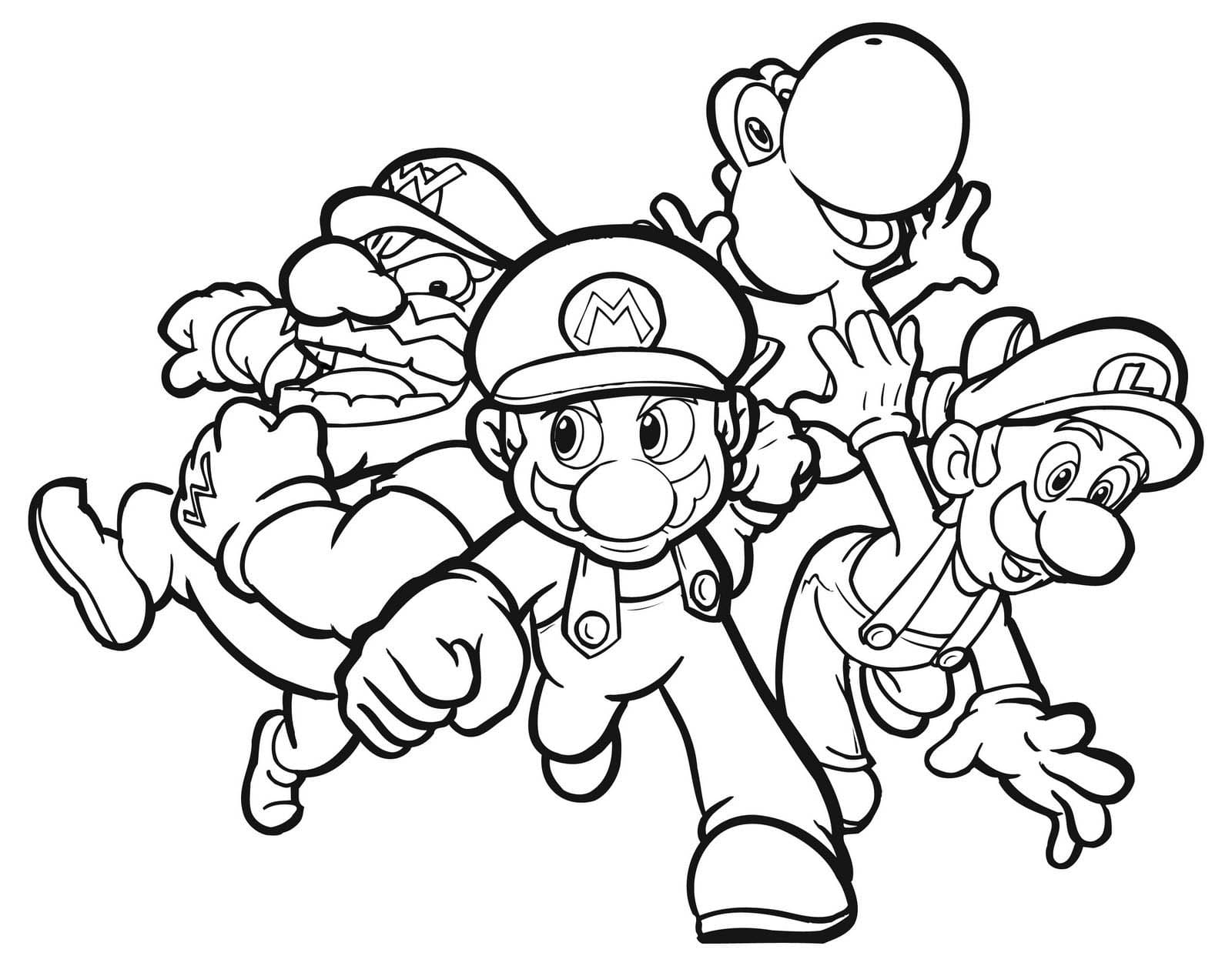 Dibujos para colorear e imprimir Super Mario Bros