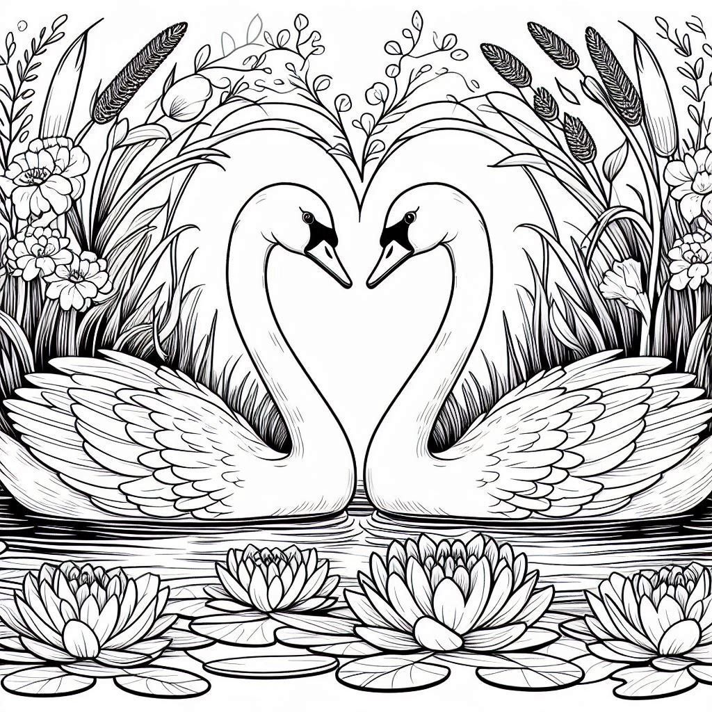 Dibujos para colorear e imprimir Swan