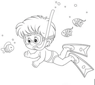 Swim coloring pages 26