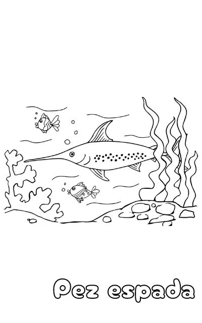 Swordfish coloring pages 16