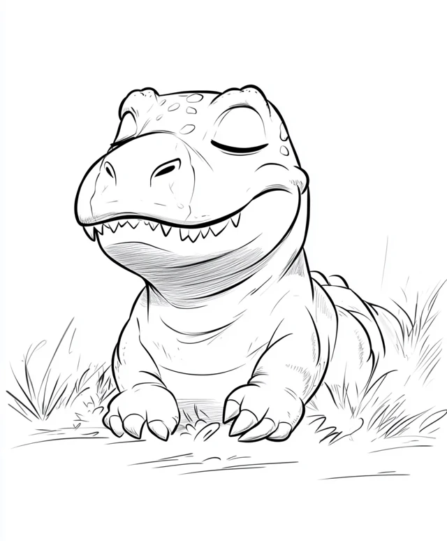 Dibujos para colorear e imprimir T Rex Dinosaur