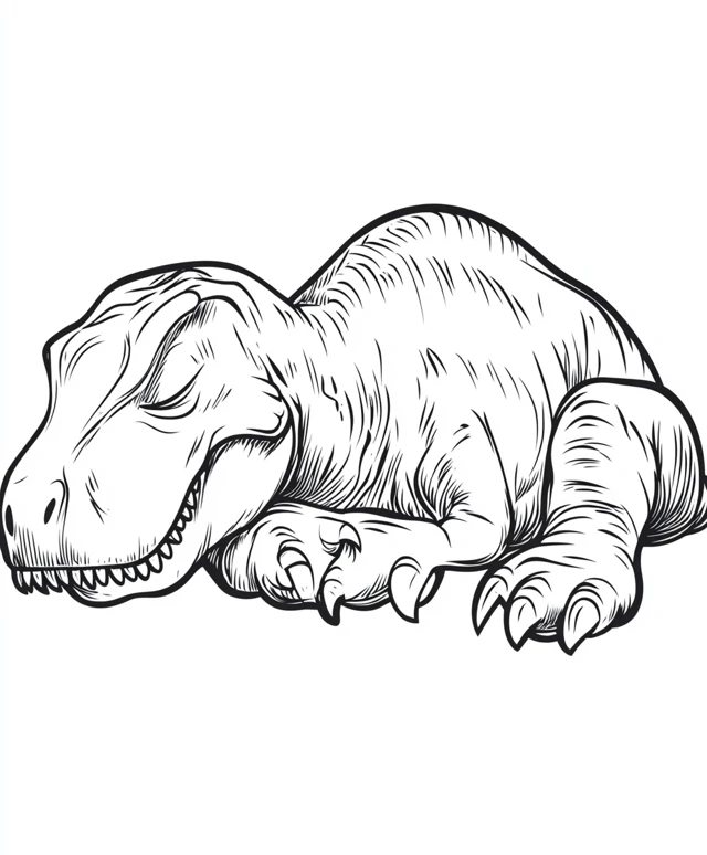 Dibujos para colorear e imprimir T Rex Dinosaur