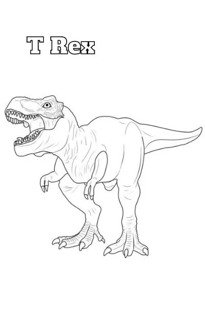 Dibujos para colorear e imprimir T Rex Dinosaur