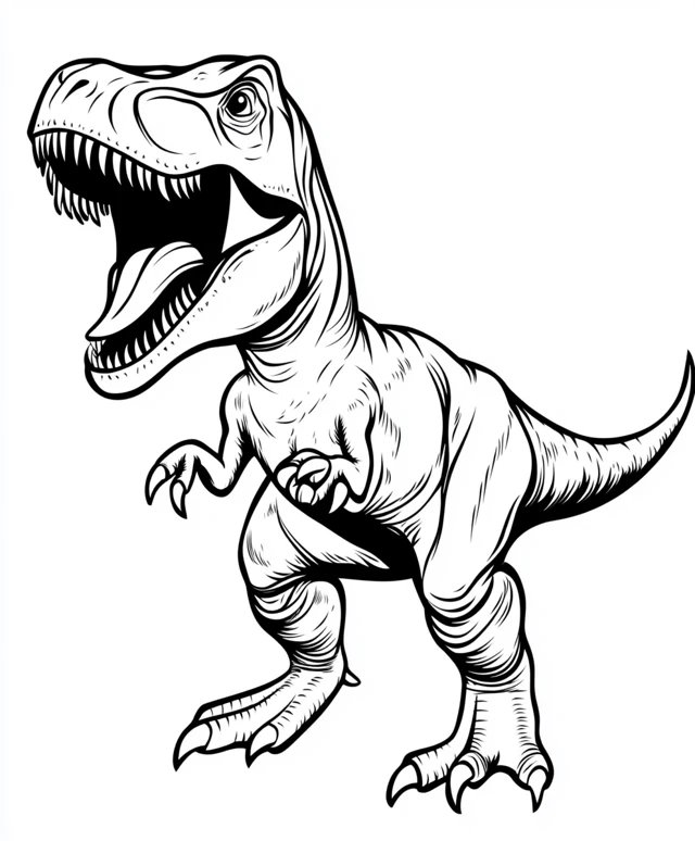 Dibujos para colorear e imprimir T Rex Dinosaur