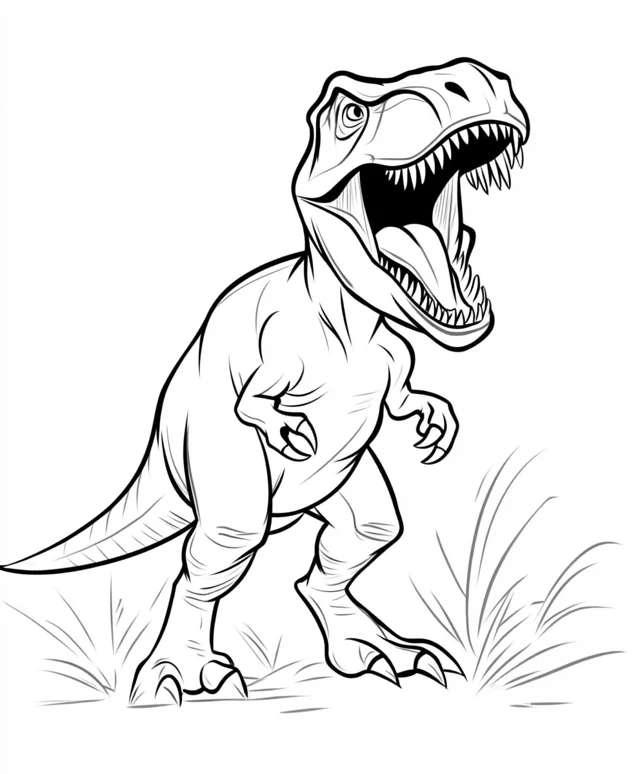 Dibujos para colorear e imprimir T Rex Dinosaur