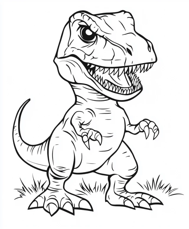 Dibujos para colorear e imprimir T Rex Dinosaur