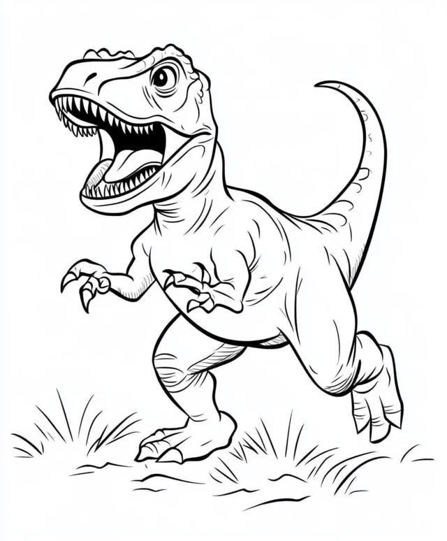 Dibujos para colorear e imprimir T Rex Dinosaur