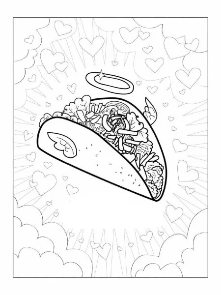 Dibujos para colorear e imprimir Taco