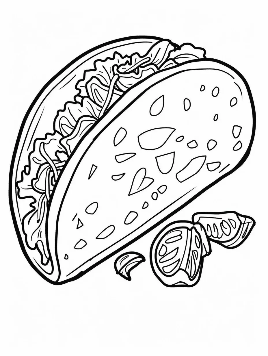 Dibujos para colorear e imprimir Taco