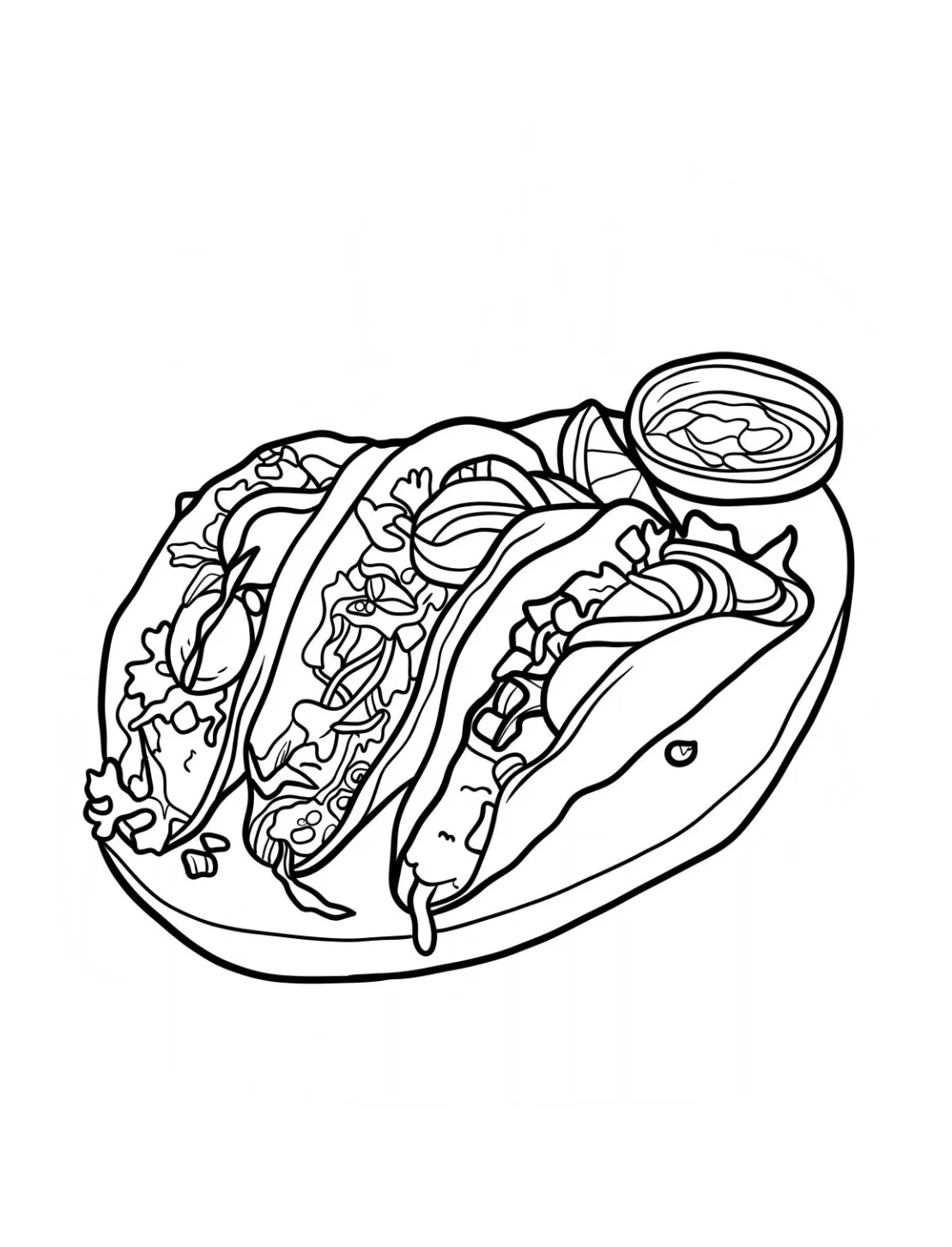 Dibujos para colorear e imprimir Taco