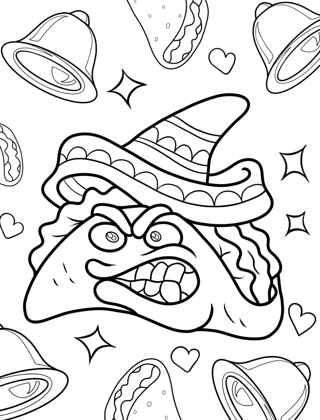 Dibujos para colorear e imprimir Taco