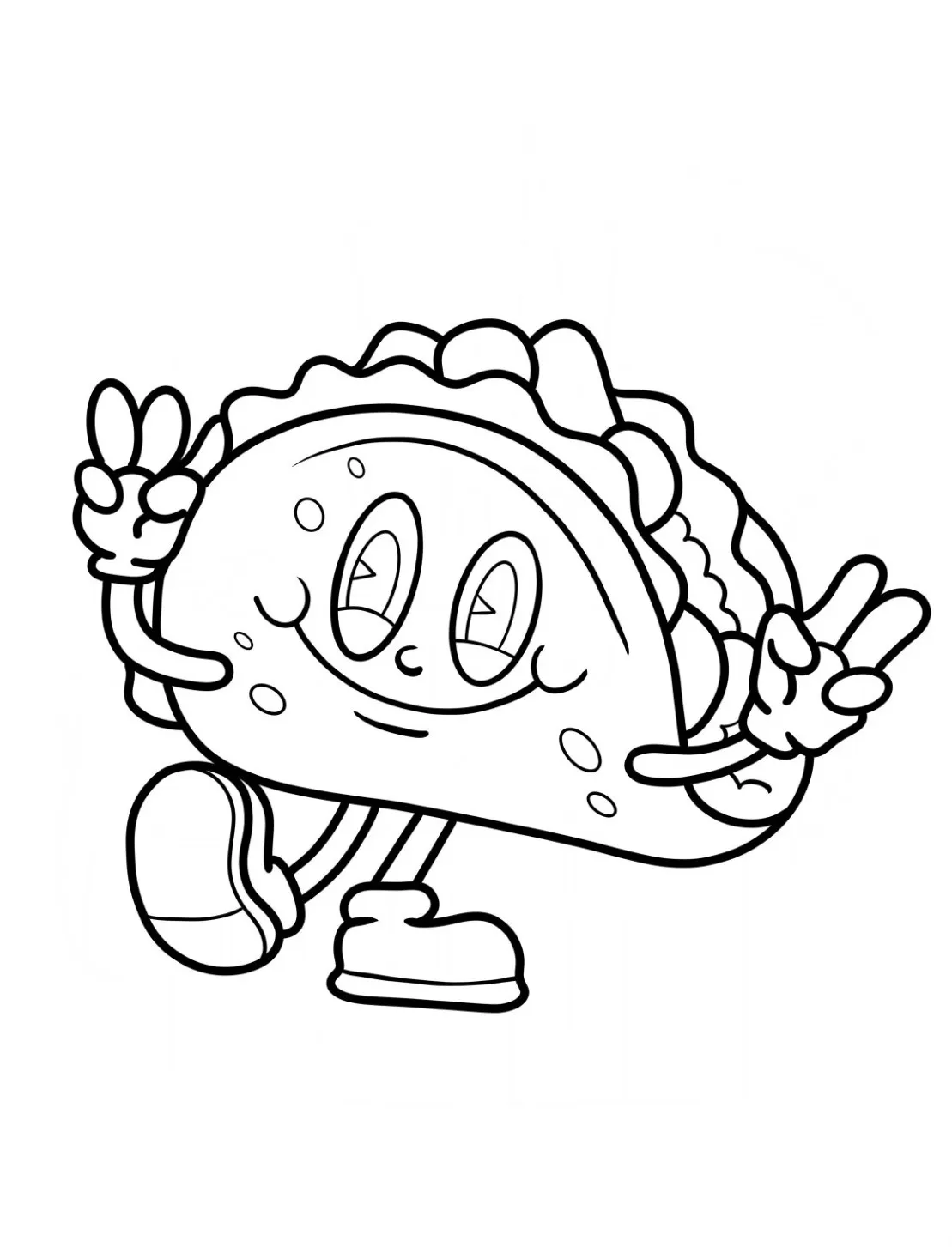 Dibujos para colorear e imprimir Taco