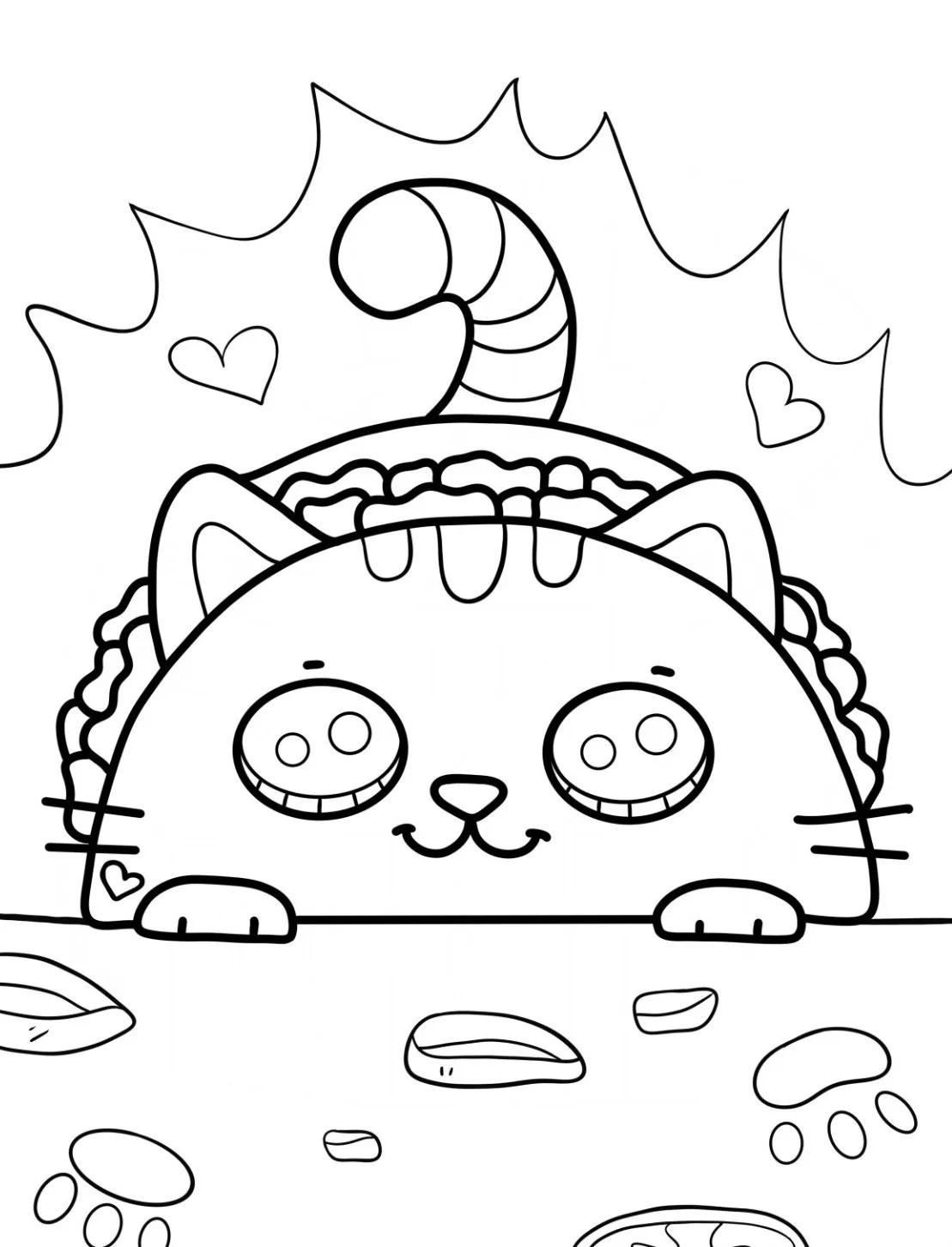 Dibujos para colorear e imprimir Taco