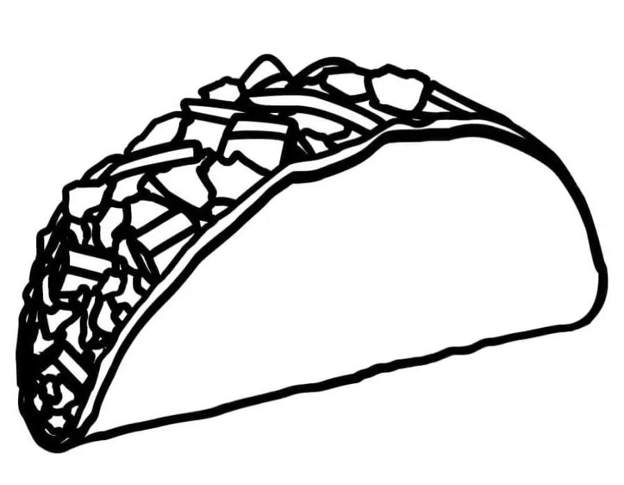 Dibujos para colorear e imprimir Taco