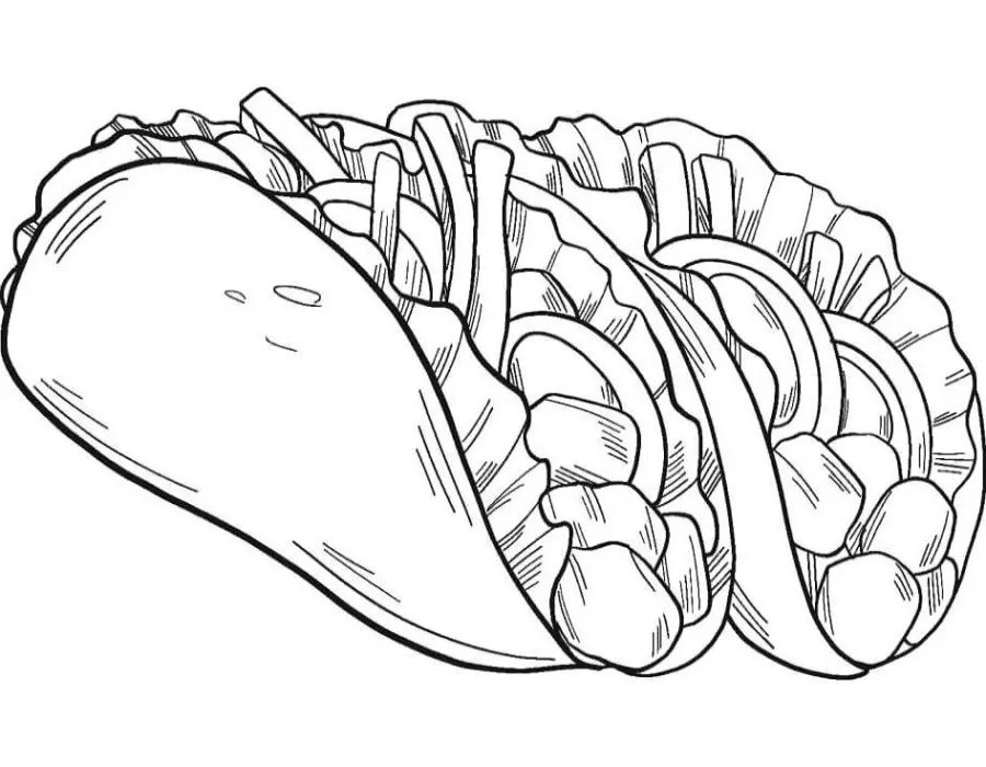 Dibujos para colorear e imprimir Taco