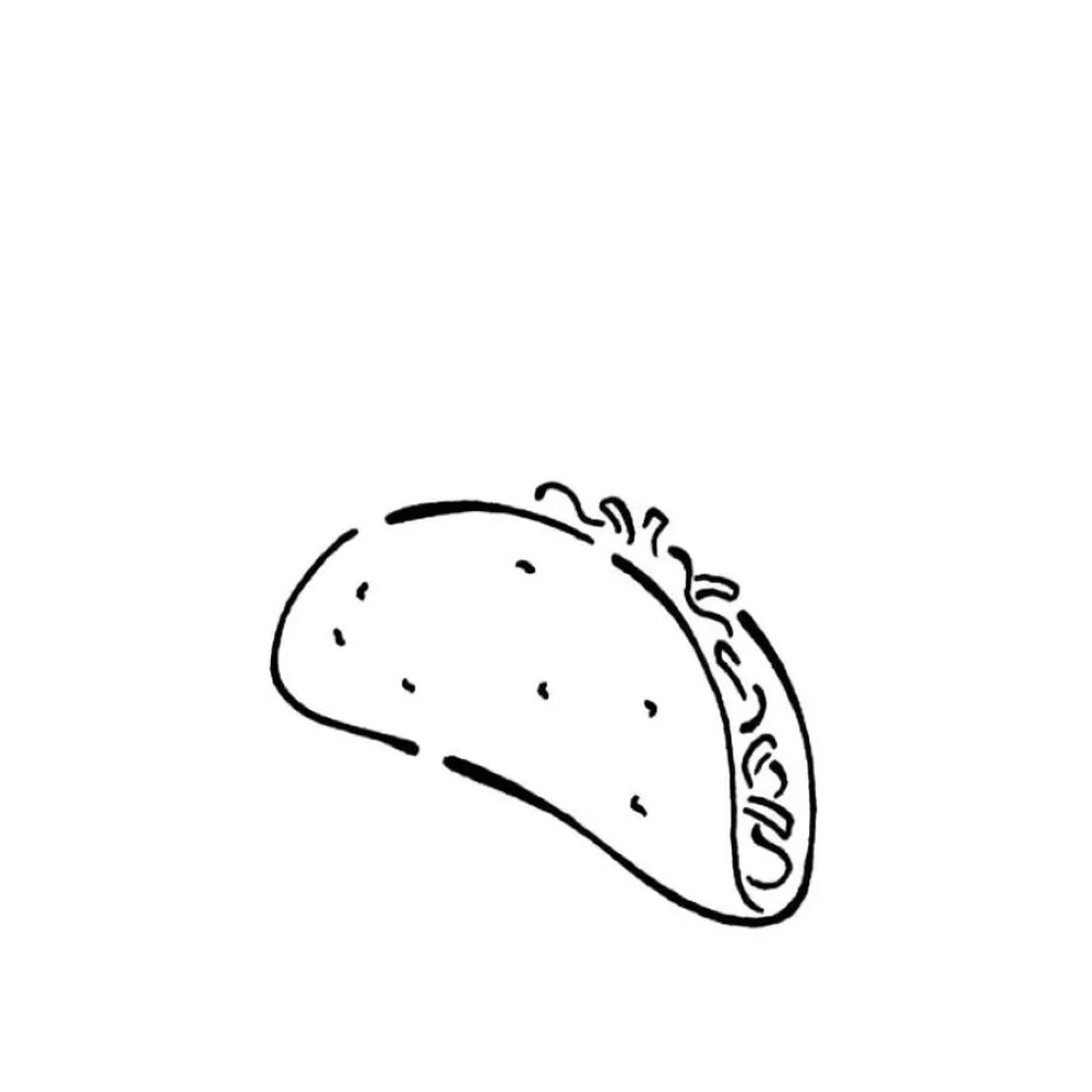 Dibujos para colorear e imprimir Taco