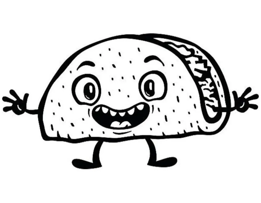 Dibujos para colorear e imprimir Taco