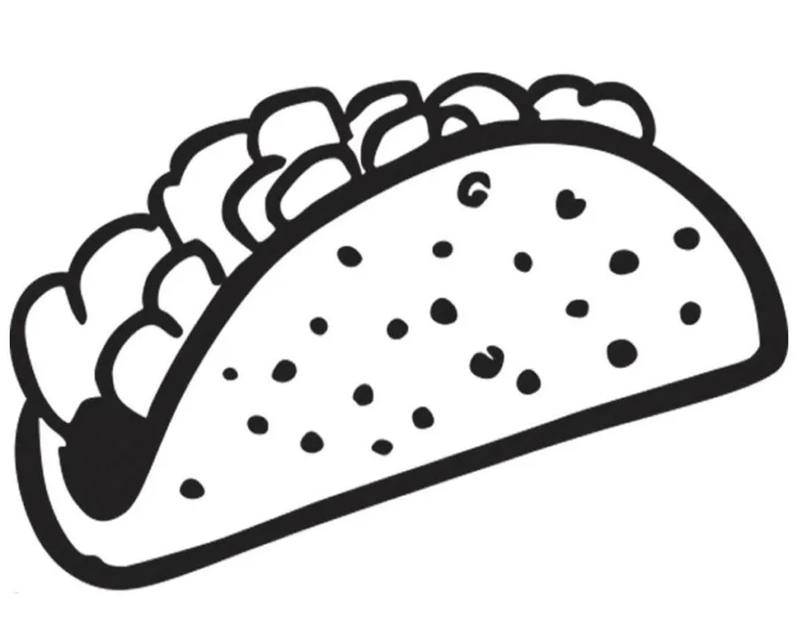 Dibujos para colorear e imprimir Taco