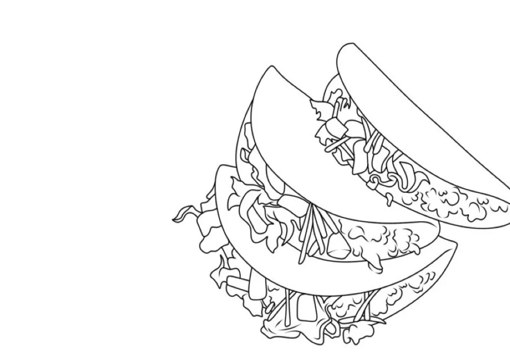 Dibujos para colorear e imprimir Taco