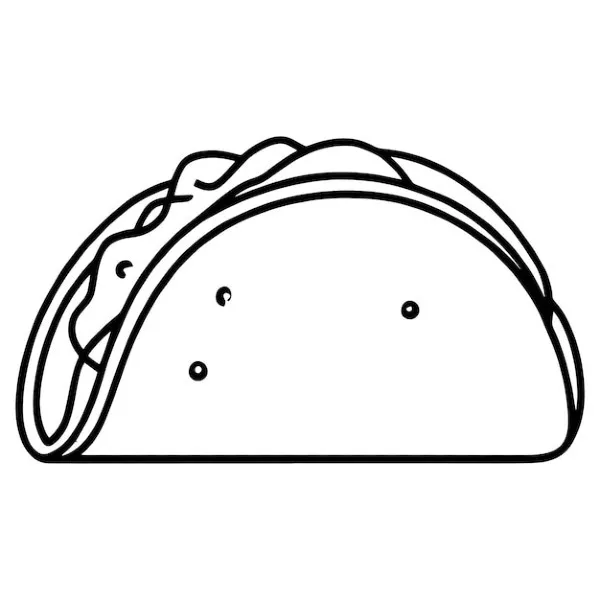 Dibujos para colorear e imprimir Taco