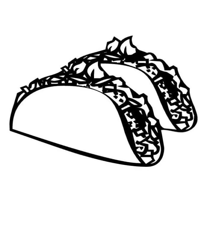 Dibujos para colorear e imprimir Taco