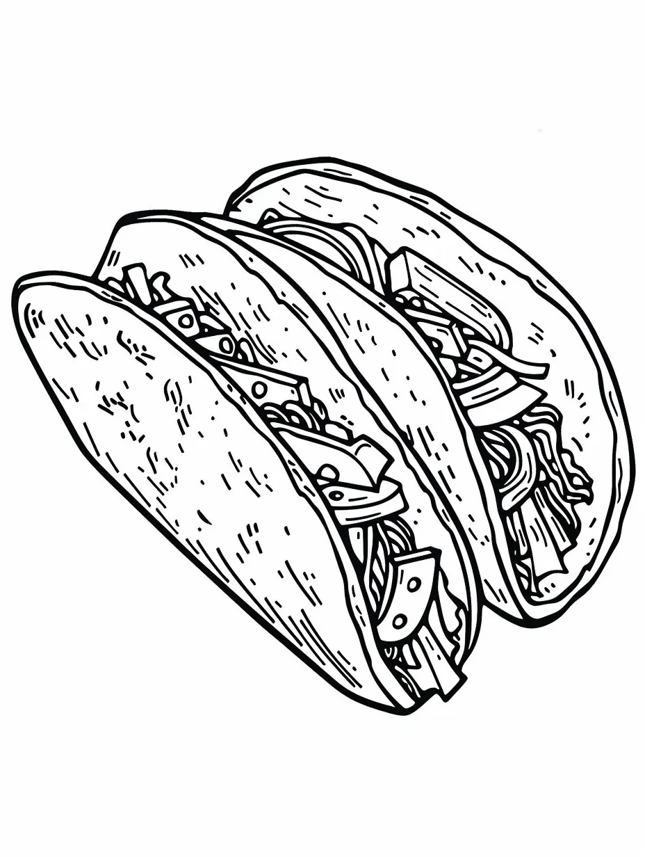 Dibujos para colorear e imprimir Taco