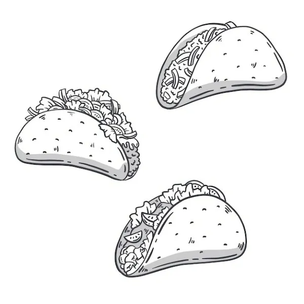 Dibujos para colorear e imprimir Taco