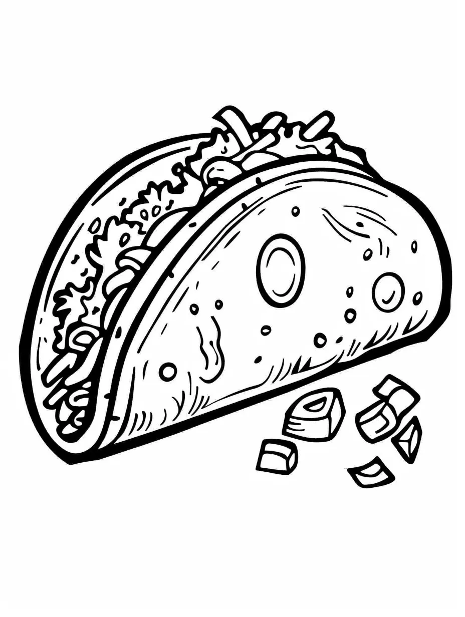 Dibujos para colorear e imprimir Taco