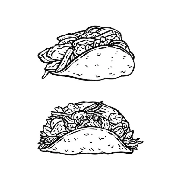 Dibujos para colorear e imprimir Taco