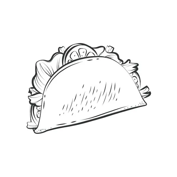 Dibujos para colorear e imprimir Taco