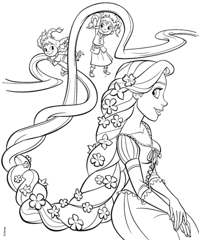 Dibujos para colorear e imprimir Tangled